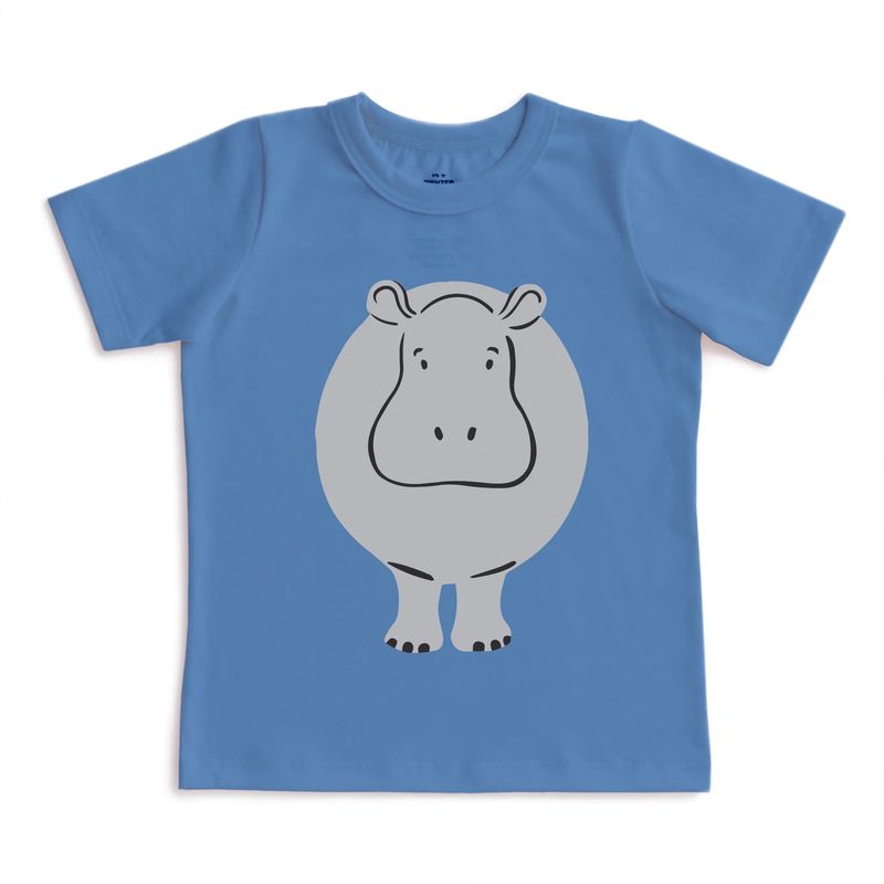 Short Sleeve Graphic Tee Hippo Lake Blue
