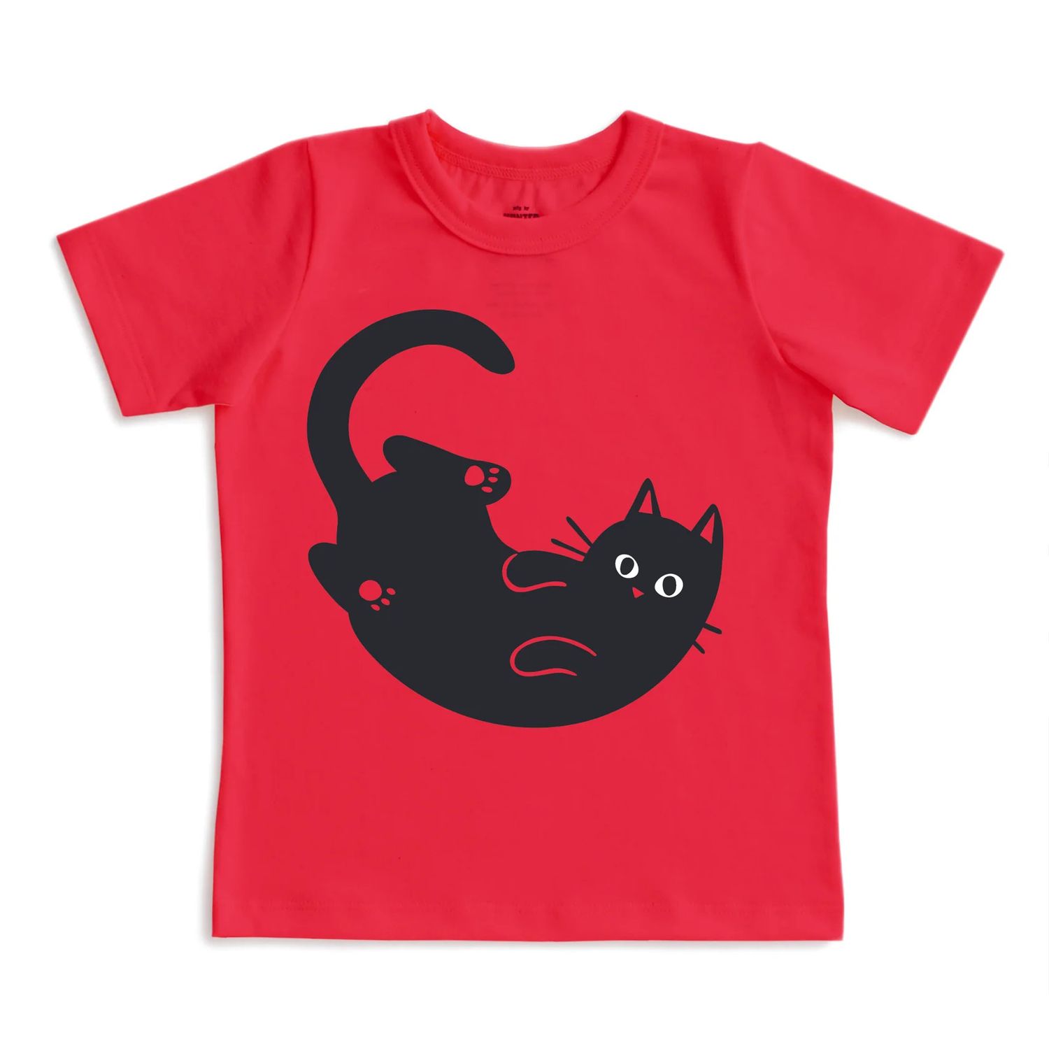 Short Sleeve Graphic Tee Cat Scarlet Red