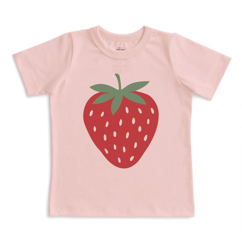 Short Sleeve Graphic Tee Strawberry Pink