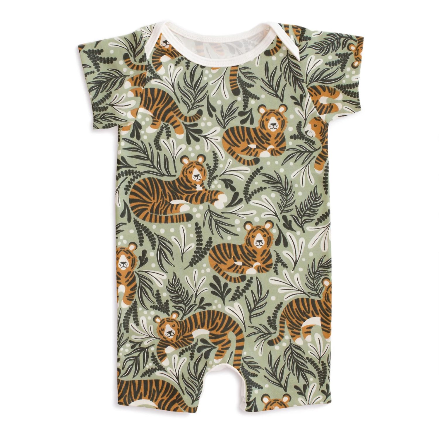 Summer Romper Dreaming Tigers Green