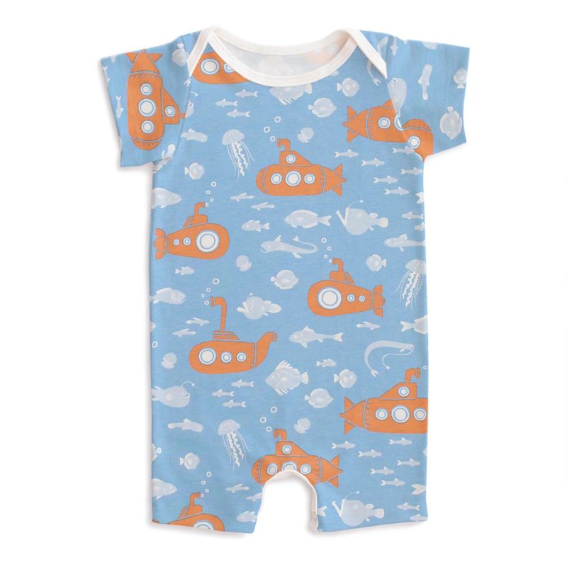Summer Romper Submarines Blue &amp; Orange 