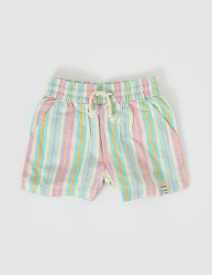 Noah Resort Stripe Linen Shorts