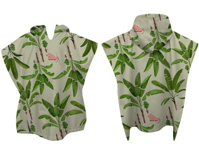 Platanal Verde Beach Towel Poncho