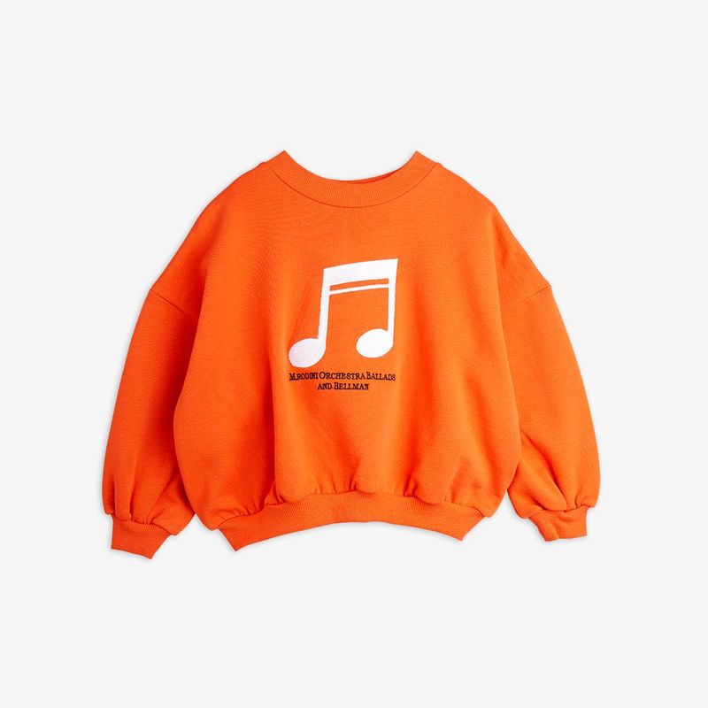 Note Embroidered Sweatshirt Red
