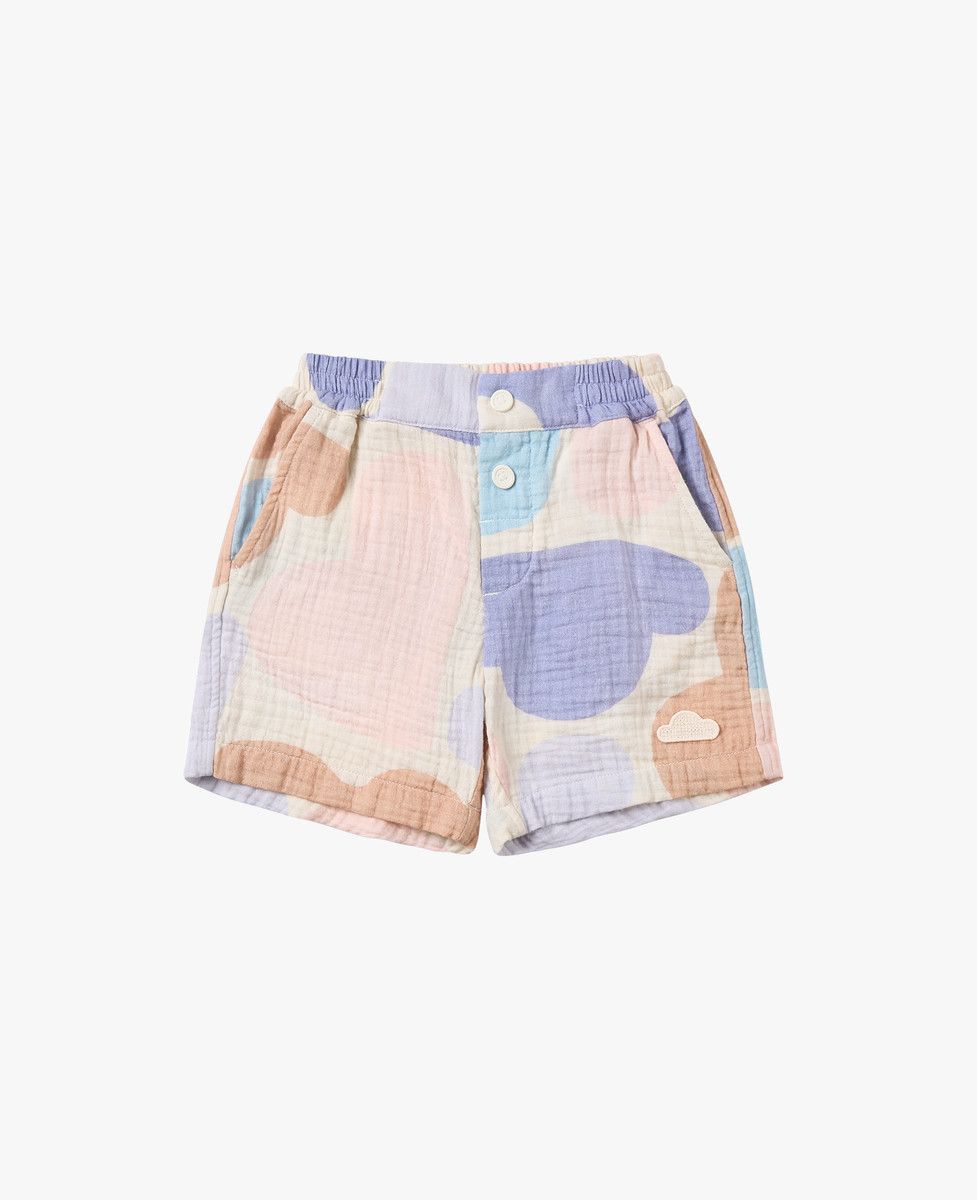 Wrinkled Muslin Shorts Cloudy Seashells