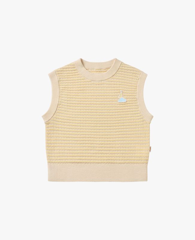 Knit Sleeveless Vest Mellow Yellow