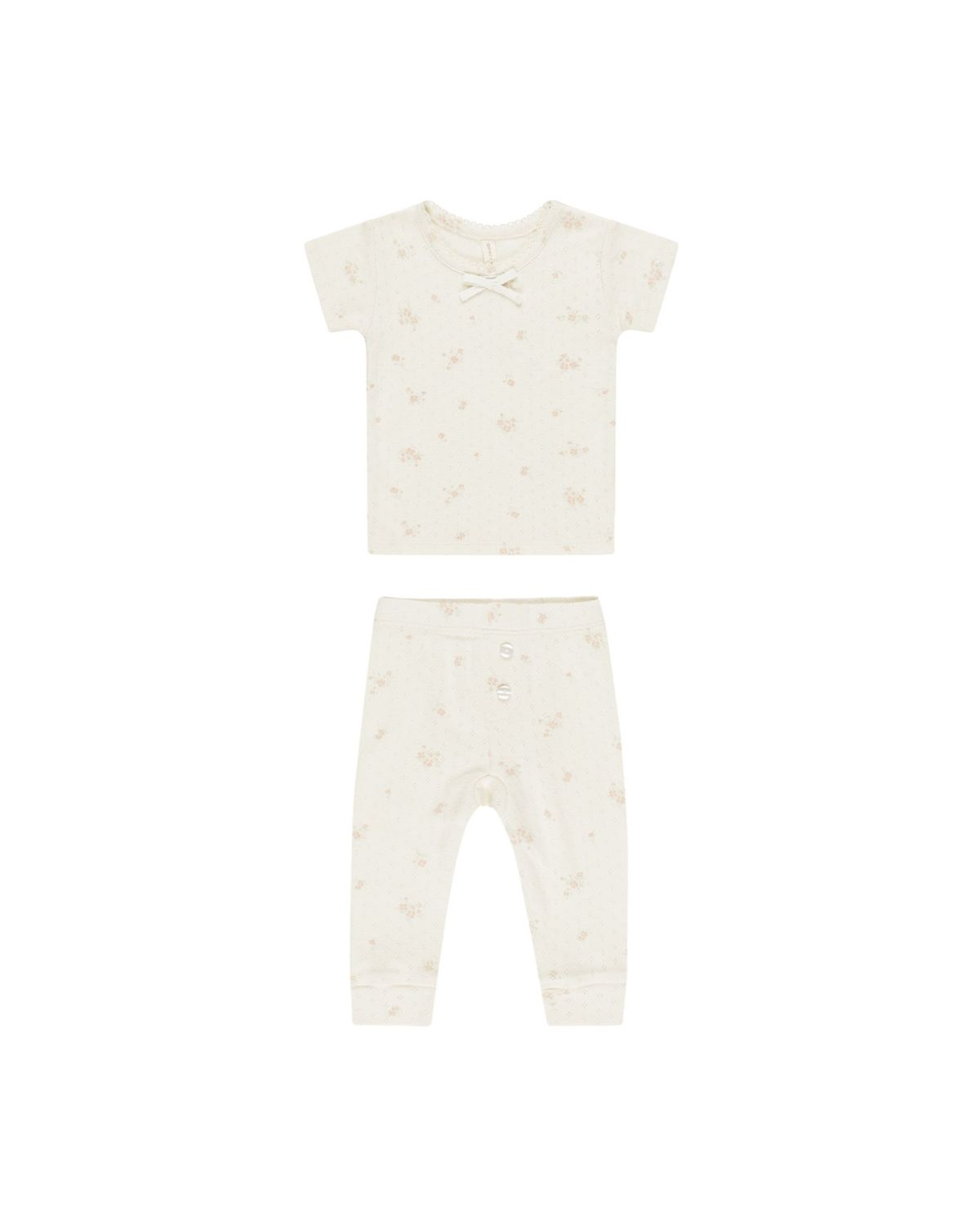 Pointelle Tee + Legging Pink Ditsy