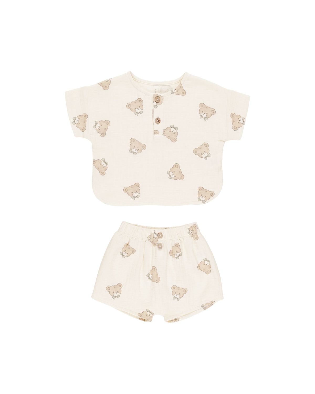 Woven Boxy Top + Short Set Teddy