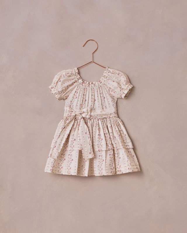 Annette Dress Floral Stripe
