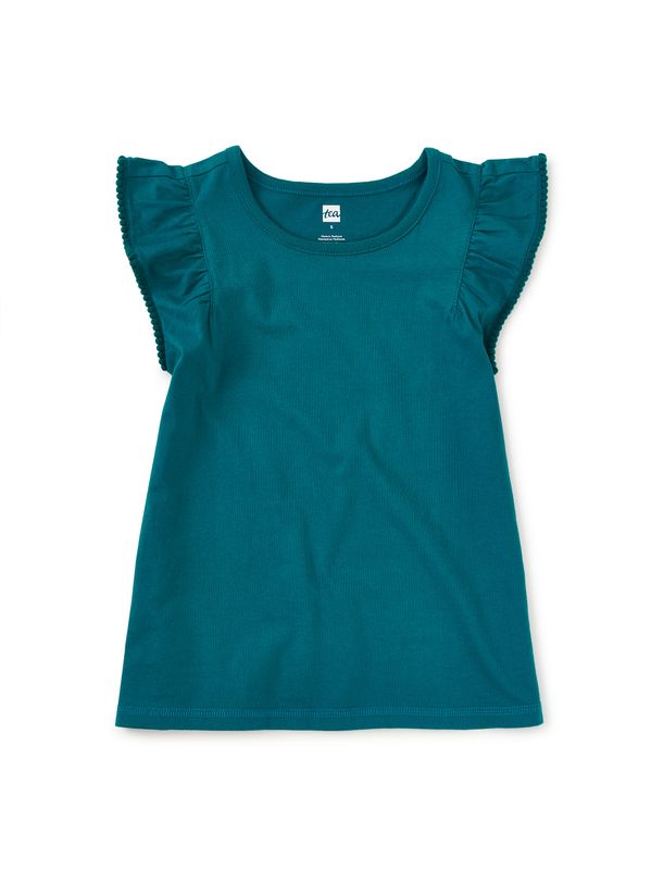 Pom-Pom Flutter Top Scuba