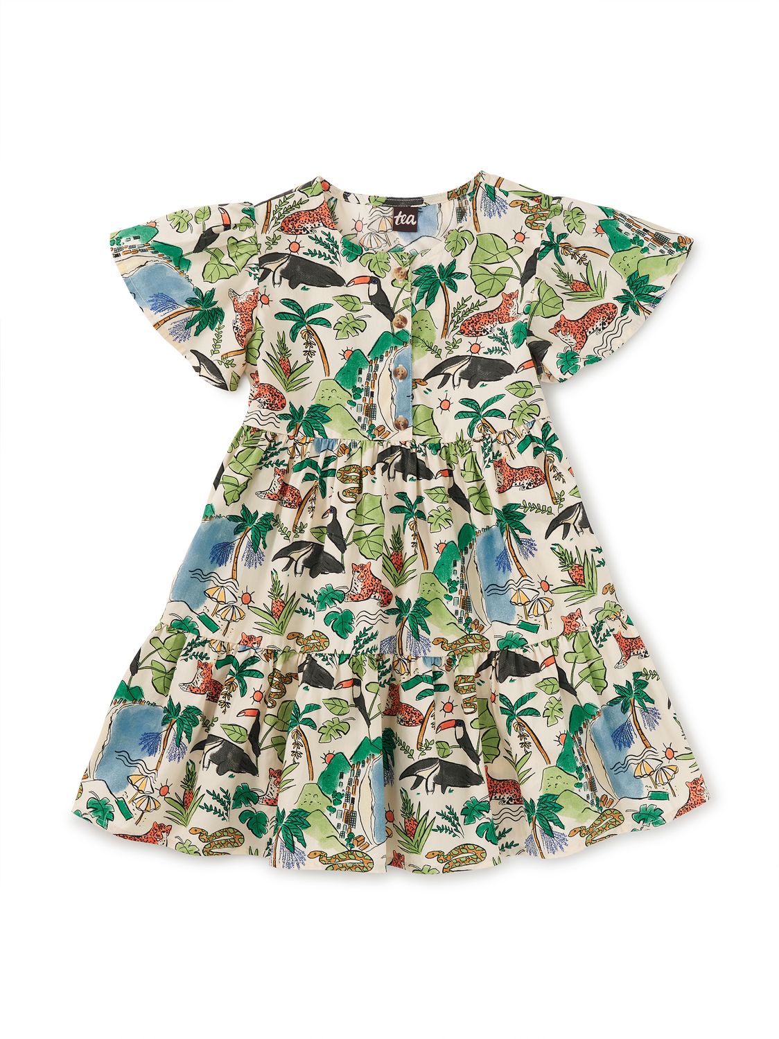 Tiered Woven Dress Rio Animal Scenic