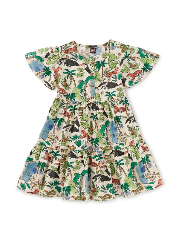 Tiered Woven Dress Rio Animal Scenic