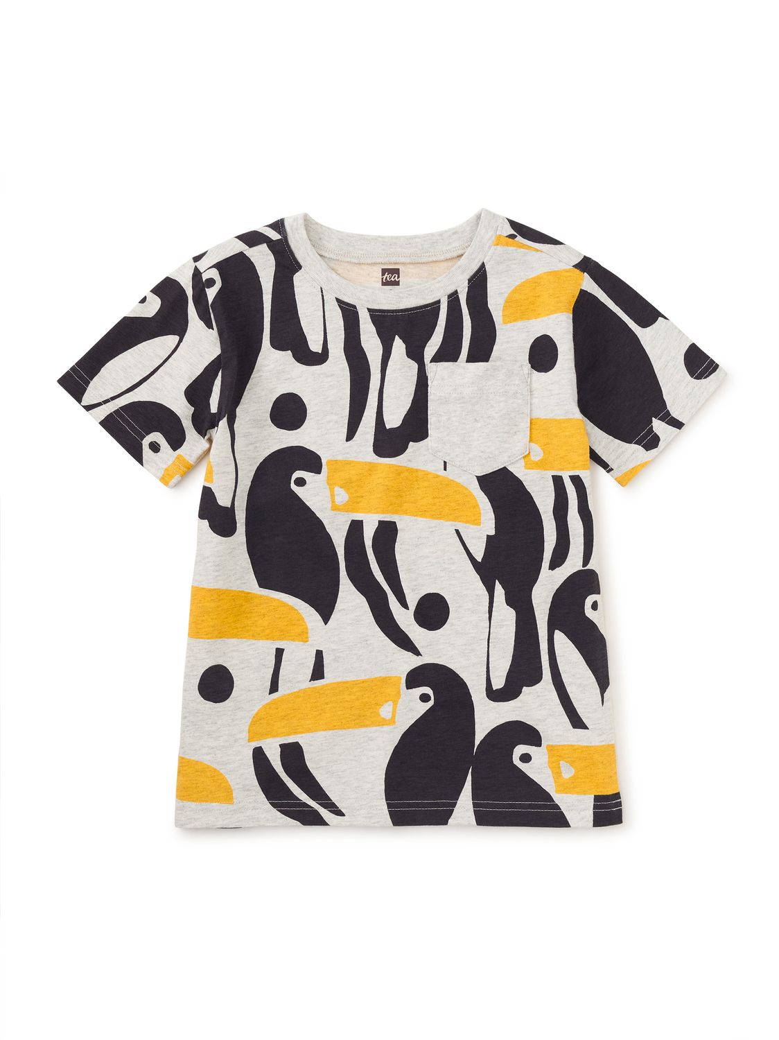 Printed Pocket Tee Toucan Cut Out