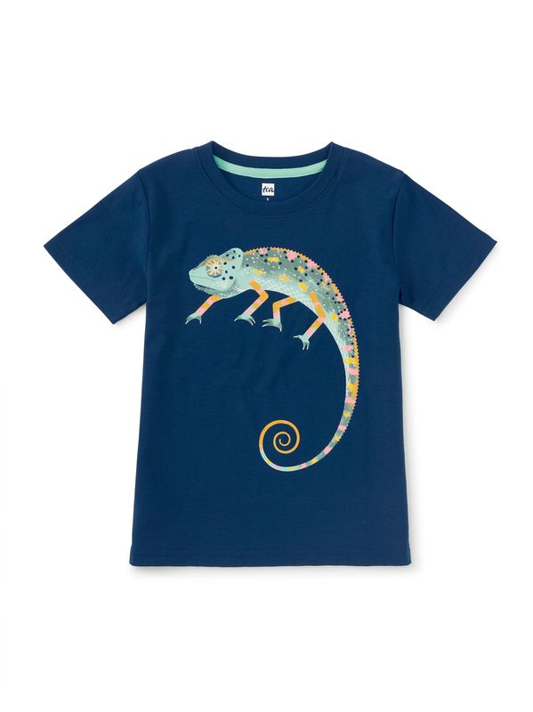 Cool Chameleon Graphic Tee Ascot Blue