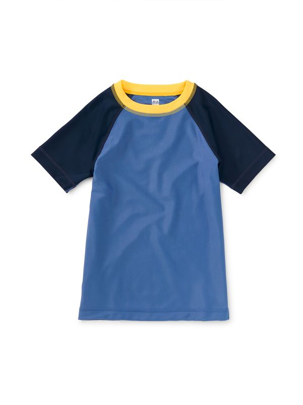 Short Sleeve Rash Guard Blue Yarrow