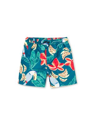 Mid-Length Swim Trunks Toucan Banana Tree