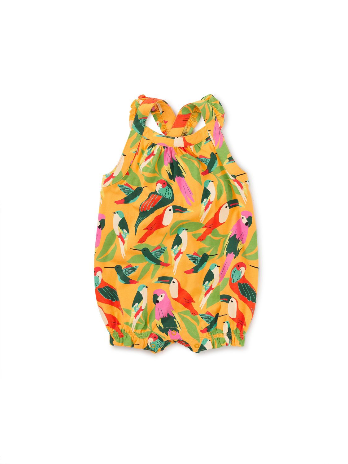 Cross-Back Baby Romper Wild Birds