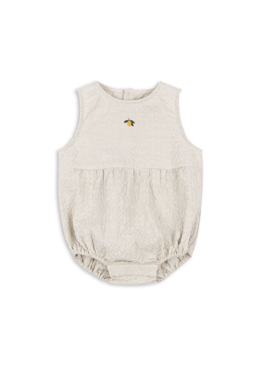 Elliot Romper GOTS Quarry Stripe