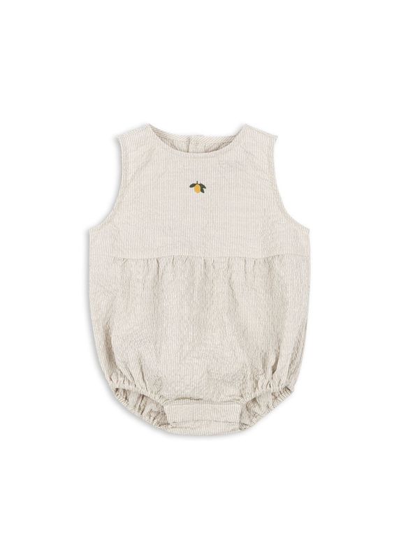 Elliot Romper GOTS Quarry Stripe