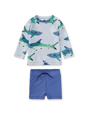 Rash Guard Baby Swim Set Painted Sharks