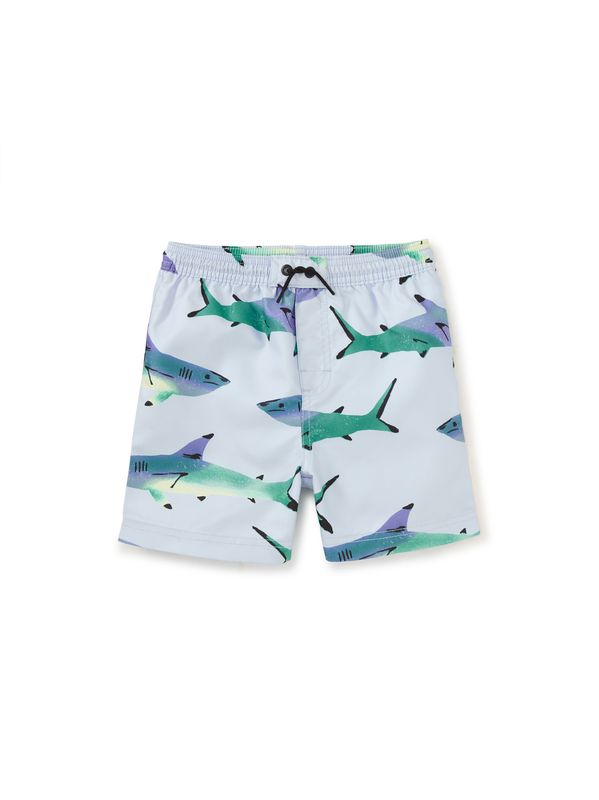 Mid-Length Swim Trunks Painted Sharks