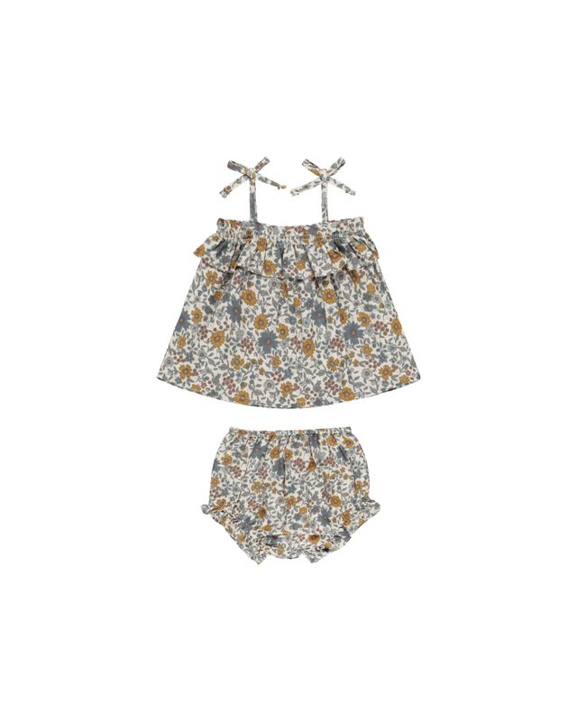 Ruffle Tube Top Set Gardenia
