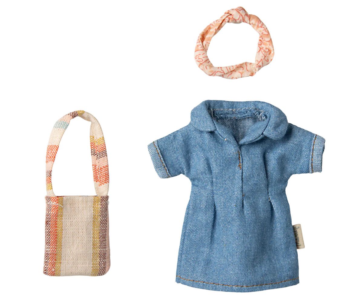 Denim Dress and Bag Mum Mouse