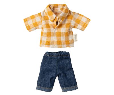 Yellow Checked Shirt and Pants Dad Mouse
