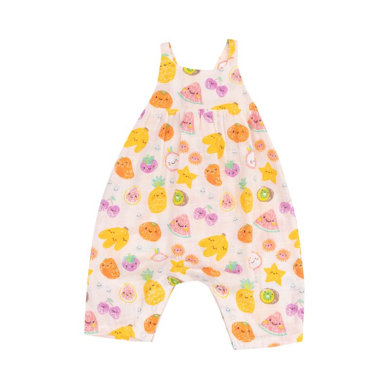 Tropical Market Fruit Tie Back Romper