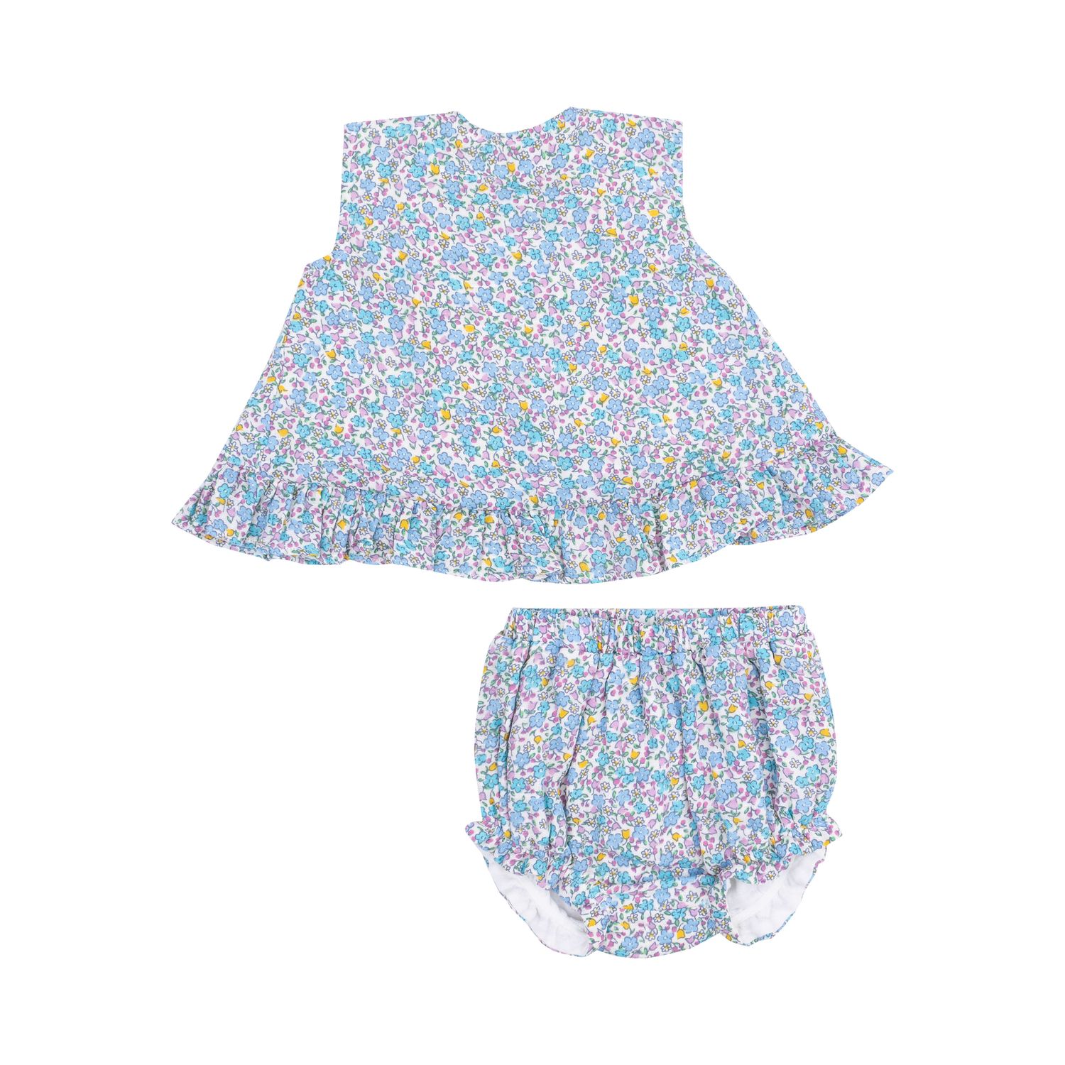 Flowers And Berries Ruffle Back Top &amp; Bloomer