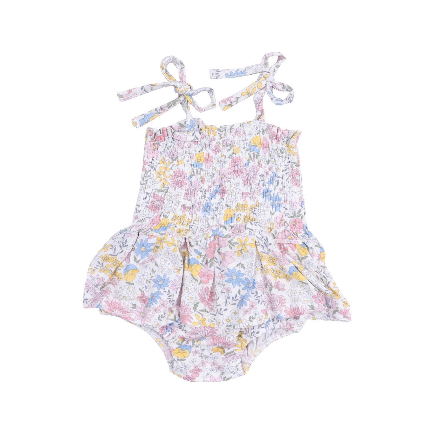 Viola Floral Smocked Bubble W/ Skirt