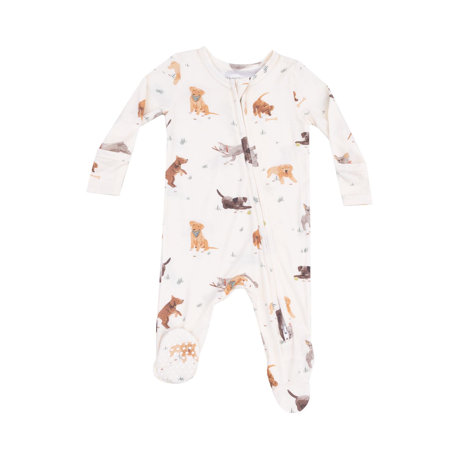 Watercolor Puppies 2 Way Zipper Footie