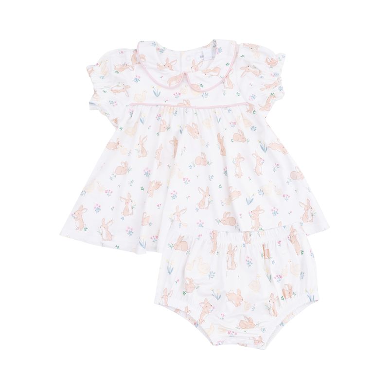 Bunny And Duck Classic Puff Sleeve Baby Doll Dress