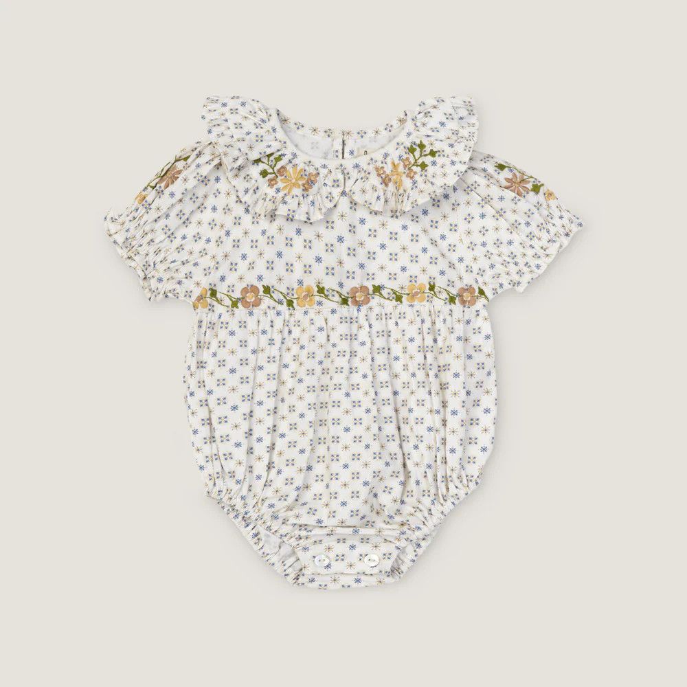 Little Belle Romper Tile Print