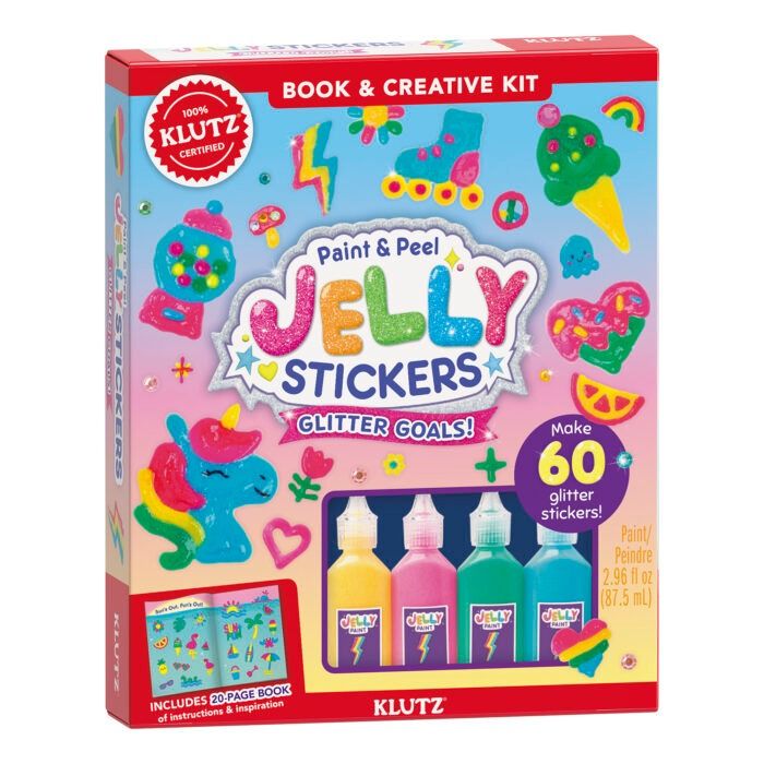 Paint &amp; Peel Jelly Stickers Glitter Goals