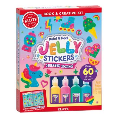 Paint &amp; Peel Jelly Stickers Glitter Goals