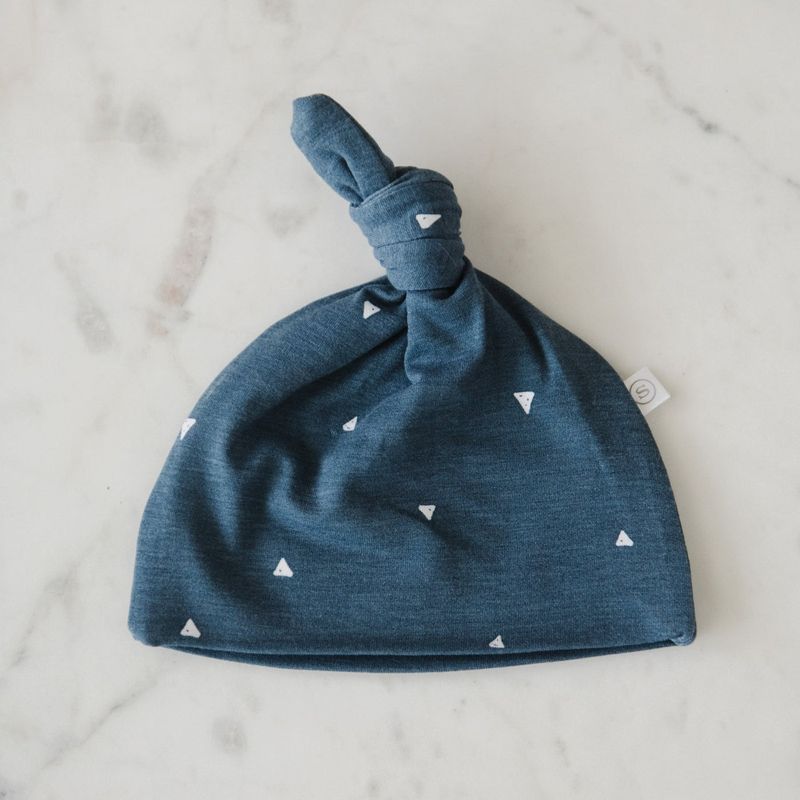 Stretchy Baby Hat Denim Triangle