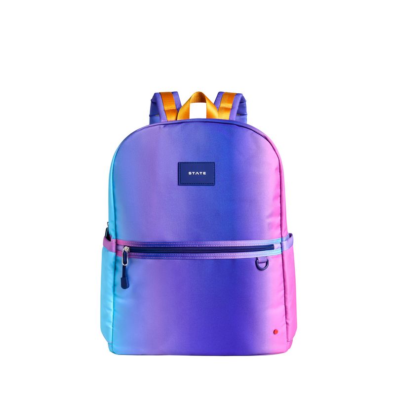 Kane Double Pocket Large Backpack Blue/Pink Gradient