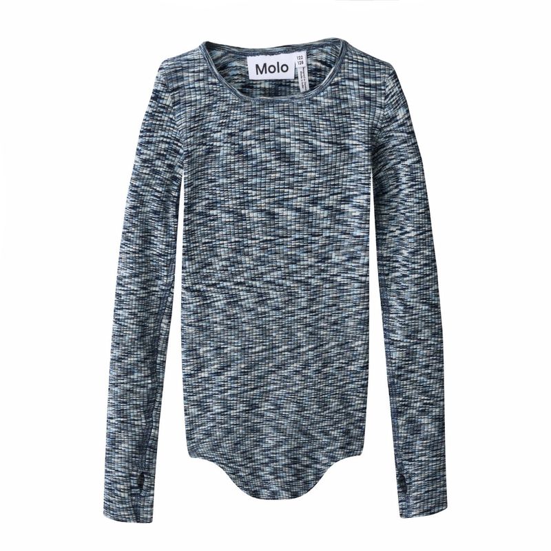 Rochelle LS Top Blue Mouline