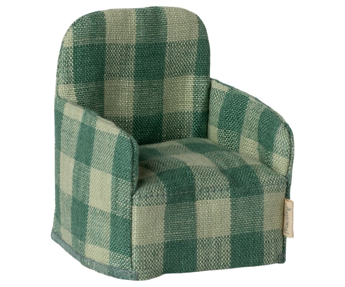 Folding Chair, Mouse - Green Check