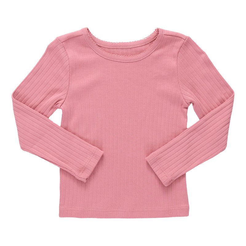 Seesaw Long Sleeve Rib T-Shirt Dark Pink