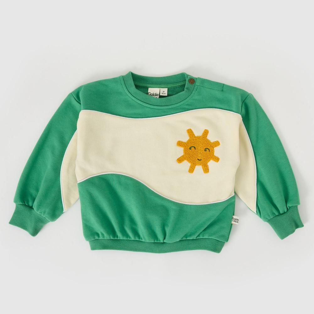Sunshine Piped Panel Sweatshirt