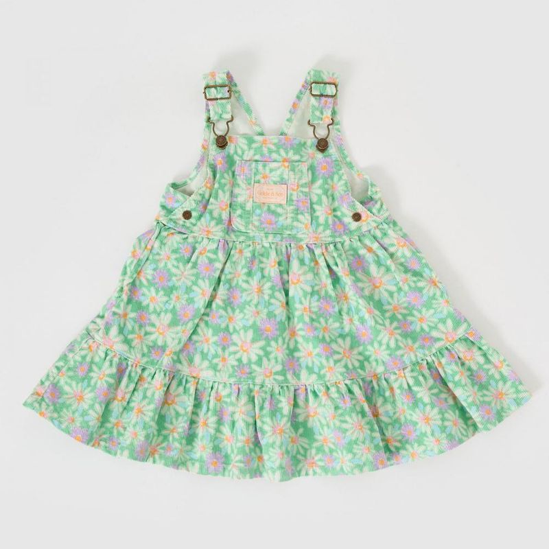 Tully Tiered Pinafore Dress Daisy Garden