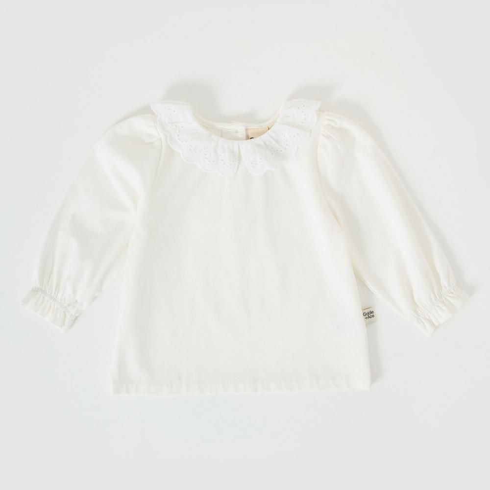 Laura Puff Sleeve Collar Long Sleeve Top