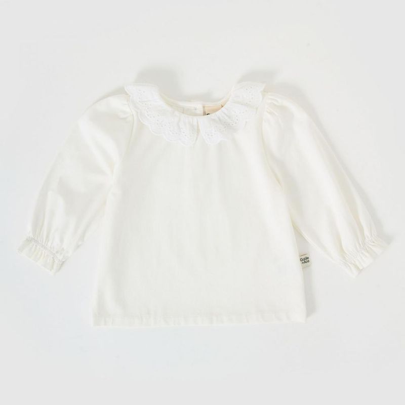 Laura Puff Sleeve Collar Long Sleeve Top