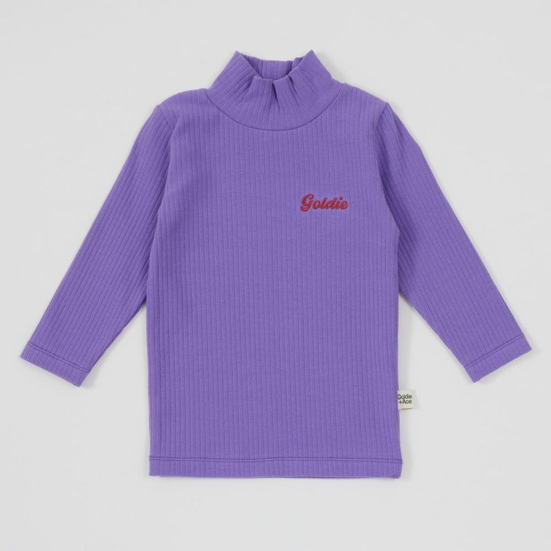 Embroidered Rib Skivvy Grape