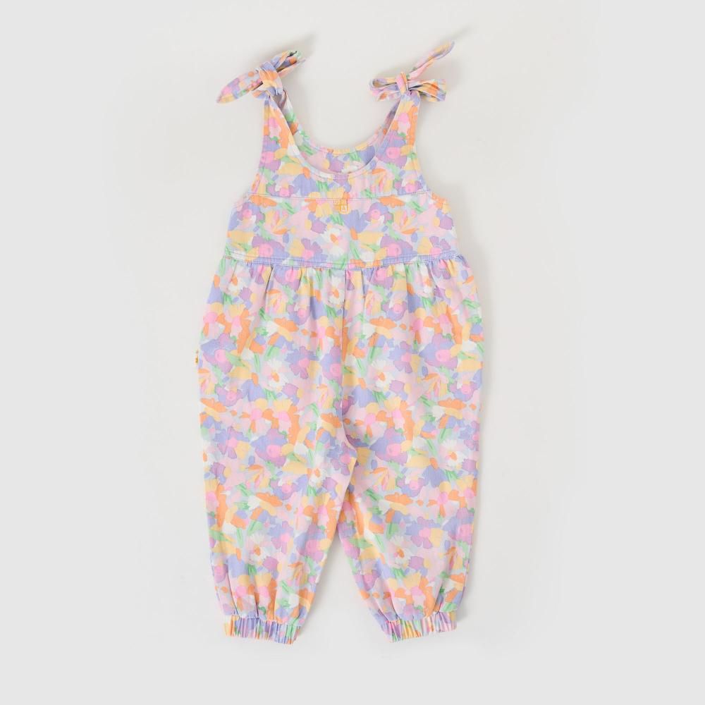 Pastel Bouquet Tiffany Tie Overalls