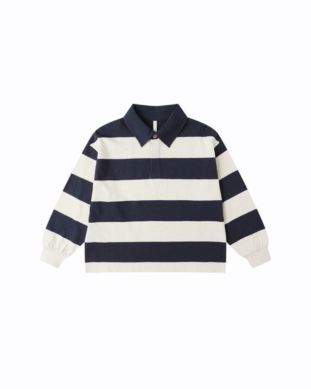 Rugby Polo Navy Stripe