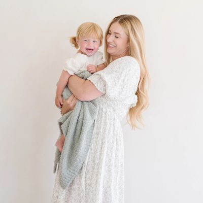 Bamboni Receiving Blanket Sage