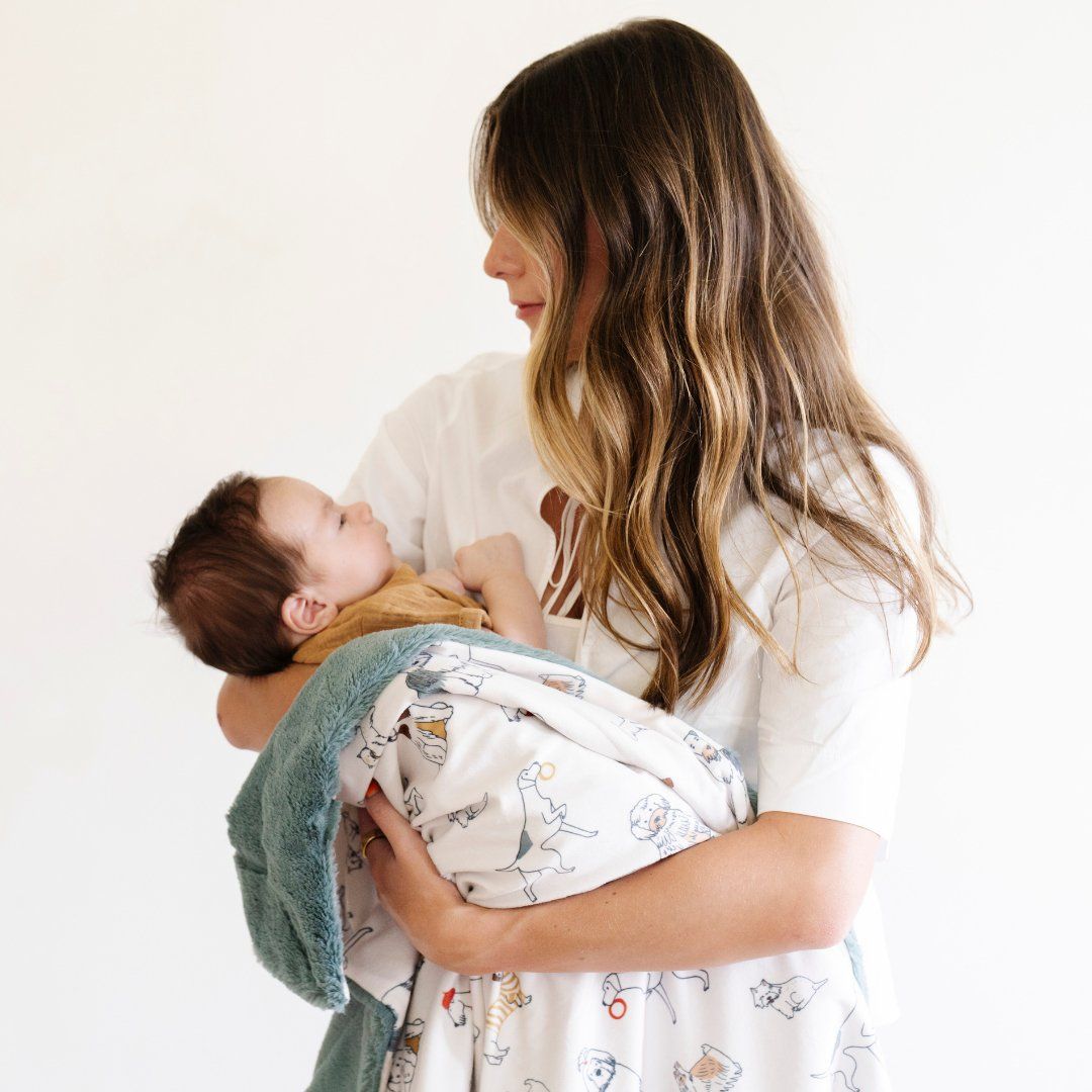 Minky/Lush Receiving Blankets Dogs